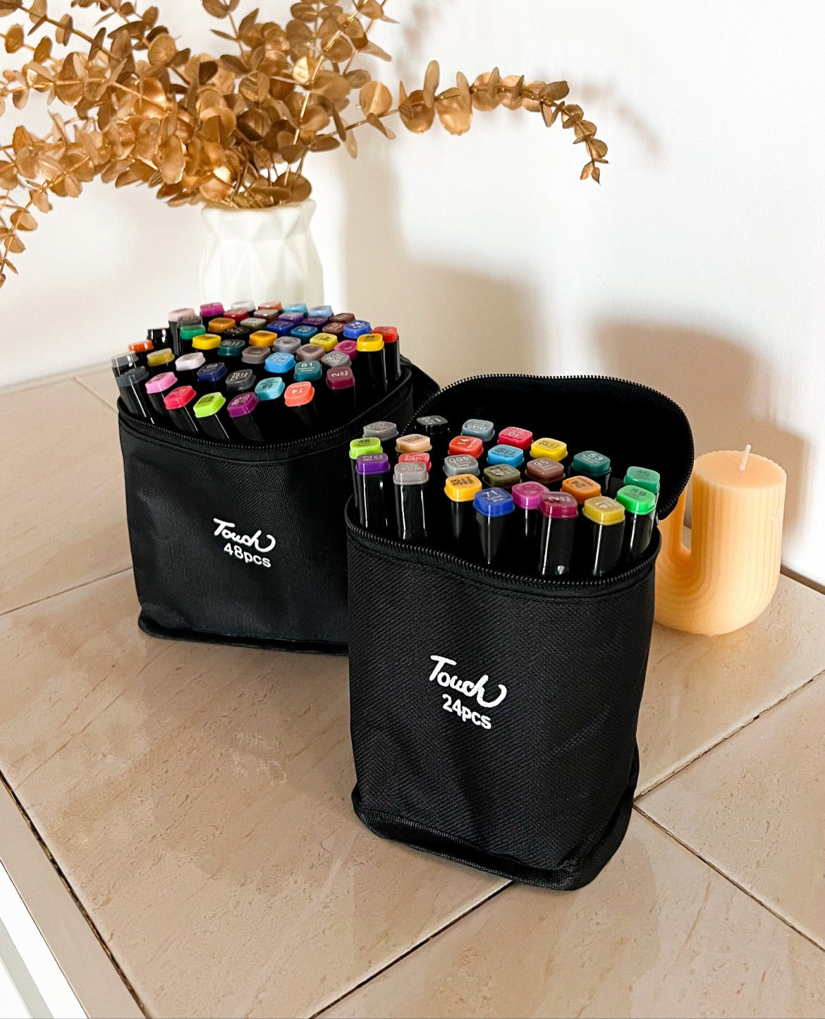 Set de 48 marcadores doble punta