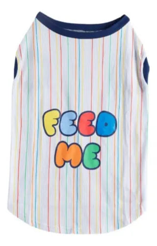 Playera sin mangas para mascotas FEED ME