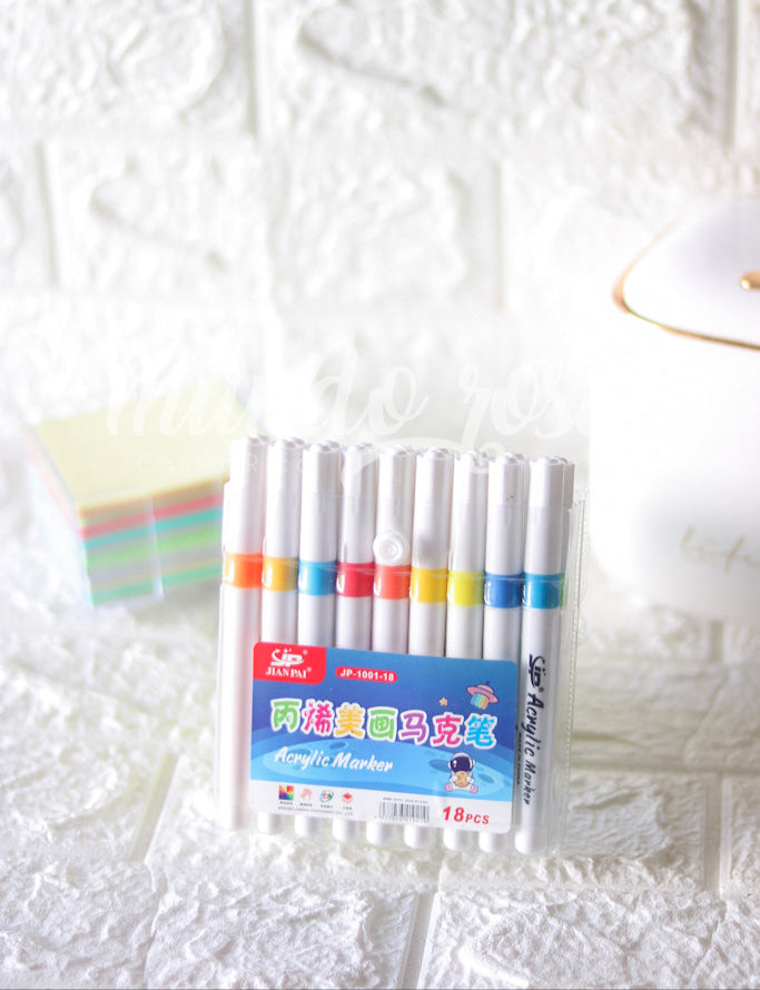 Set de 18 marcadores acrilicos