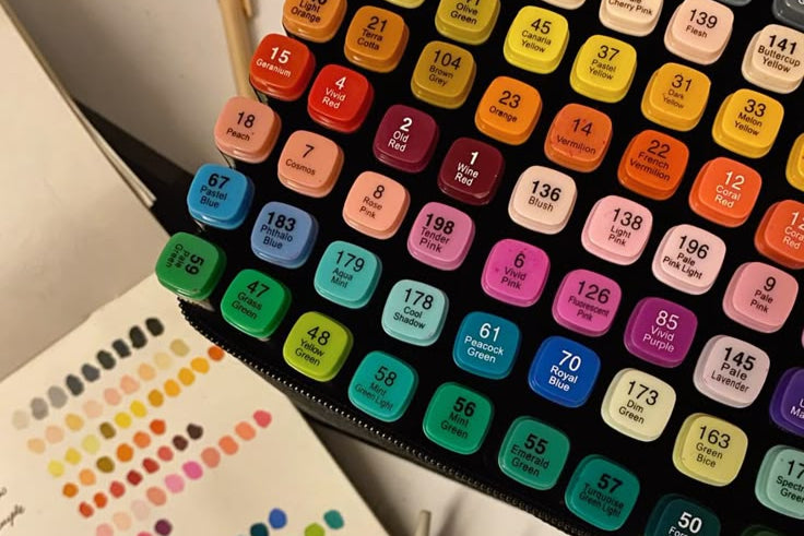 Set de 48 marcadores doble punta