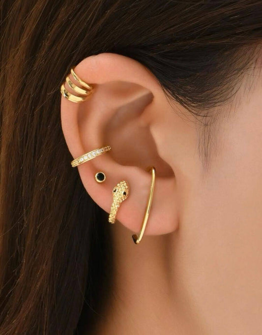 Paquete de 5 piezas de aretes y Earcuffs 🐍