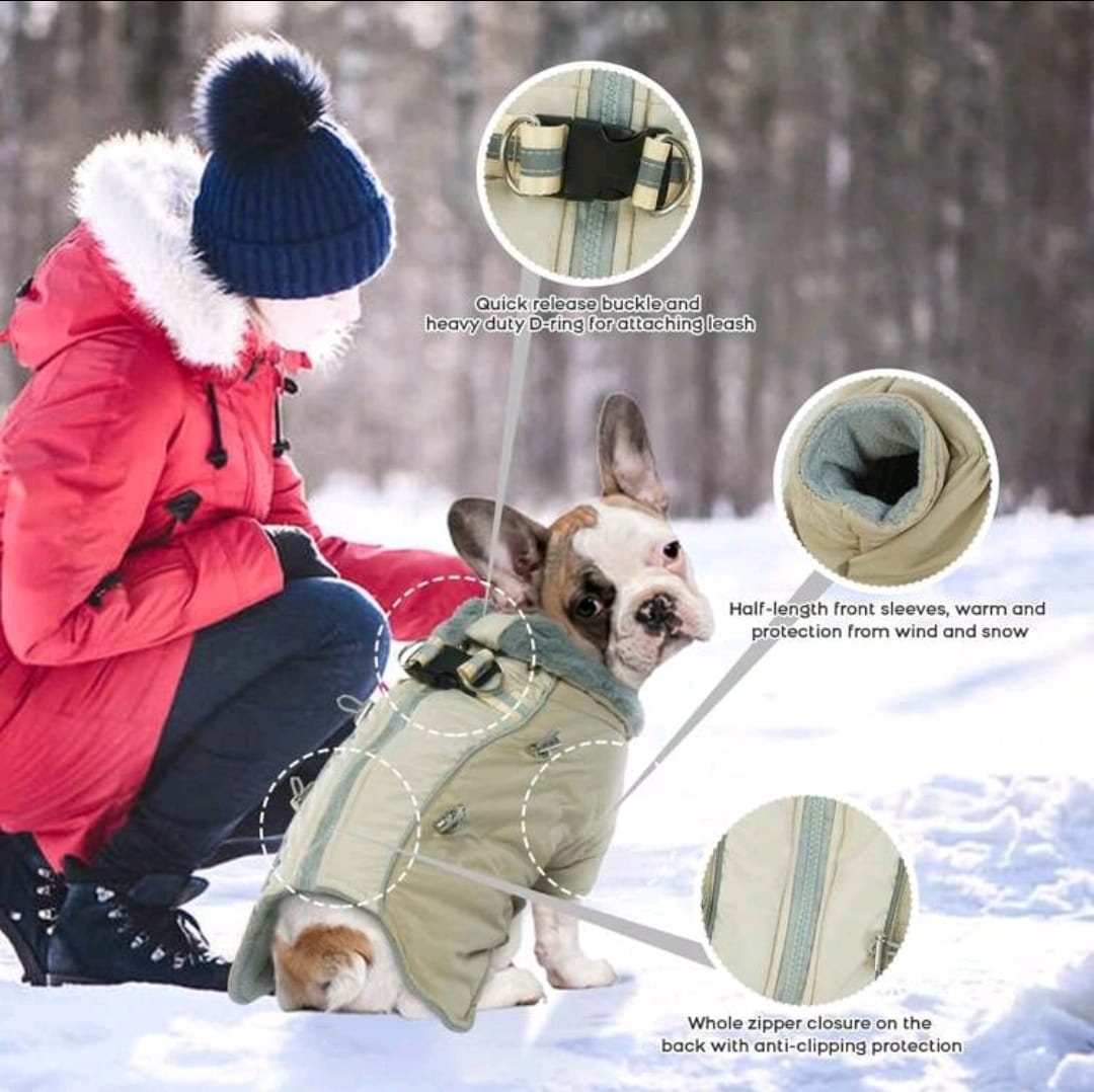Abrigo calido para perro mediano