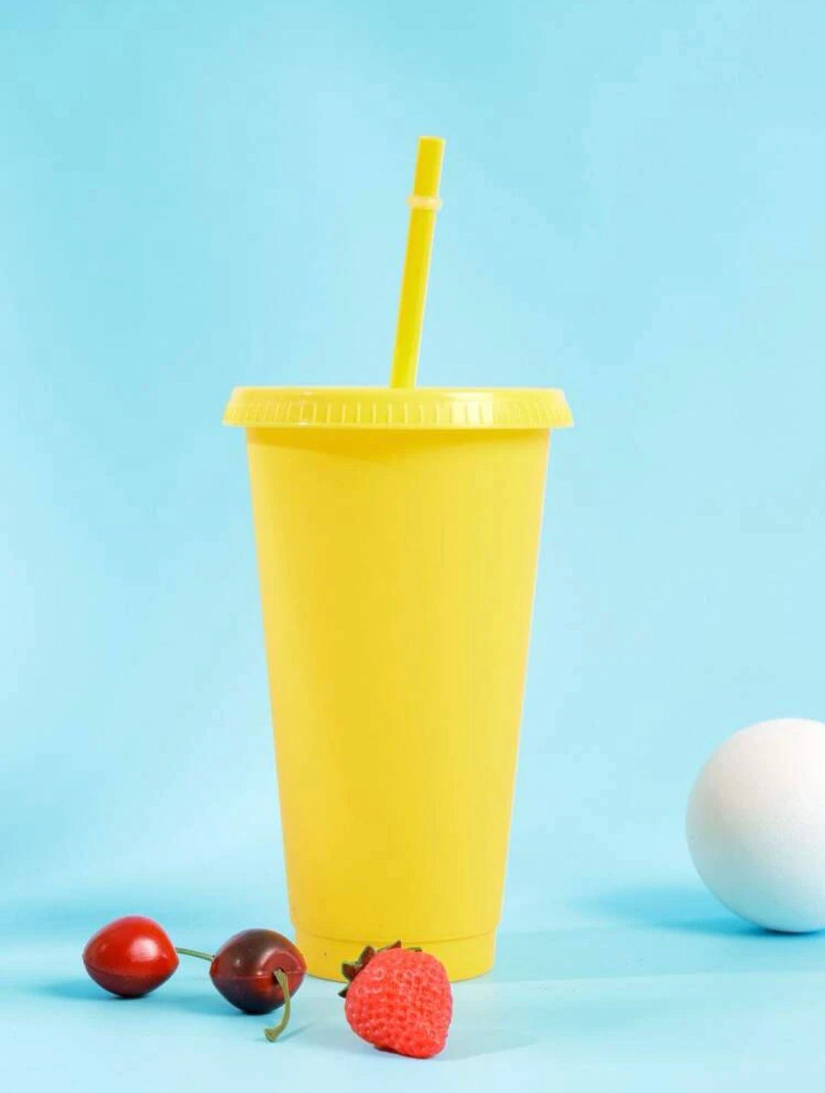 Vasos mágicos con tapa y pajilla