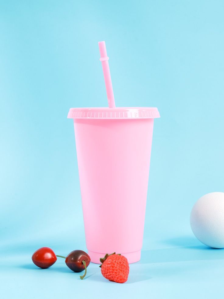 Vasos mágicos con tapa y pajilla