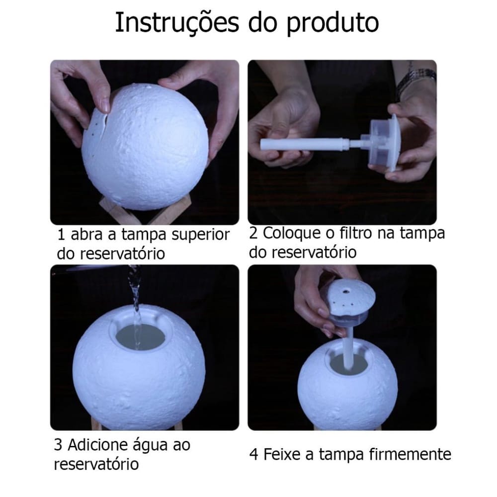 Lámpara y humidificador de Luna 🌜