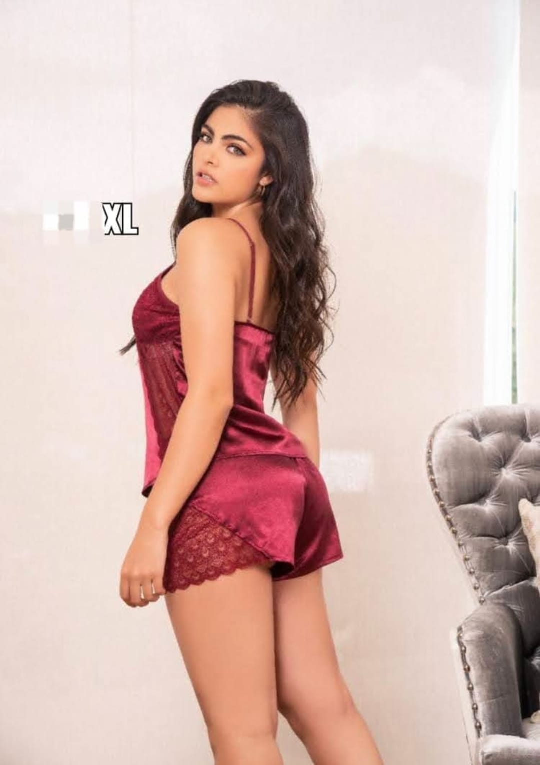 Pijama Satin con encaje