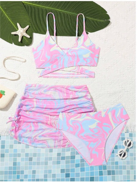 Traje de baño de 3 piezas para niña