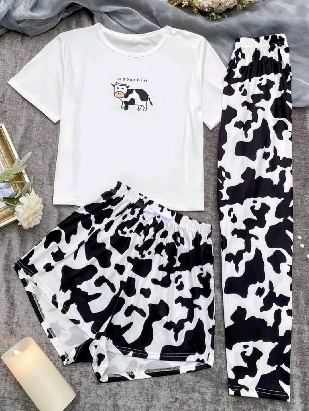 Pijama de 3 Piezas vaquita