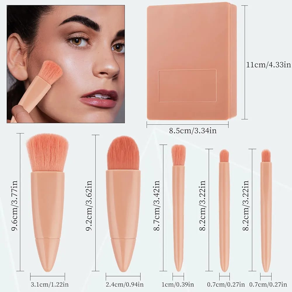 Set de 5 brochas con espejo 🥰