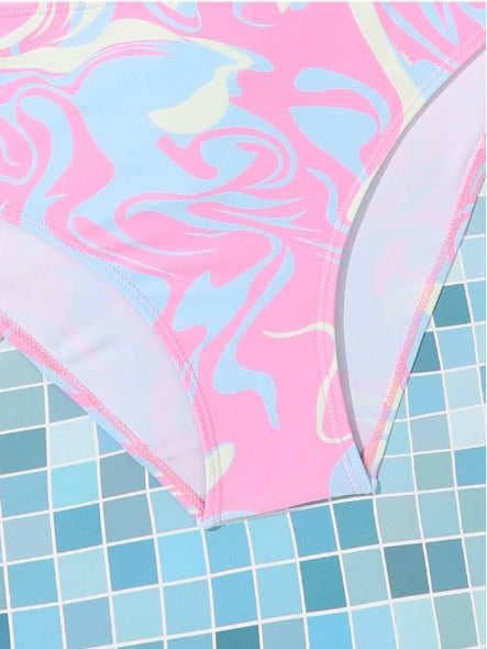 Traje de baño de 3 piezas para niña