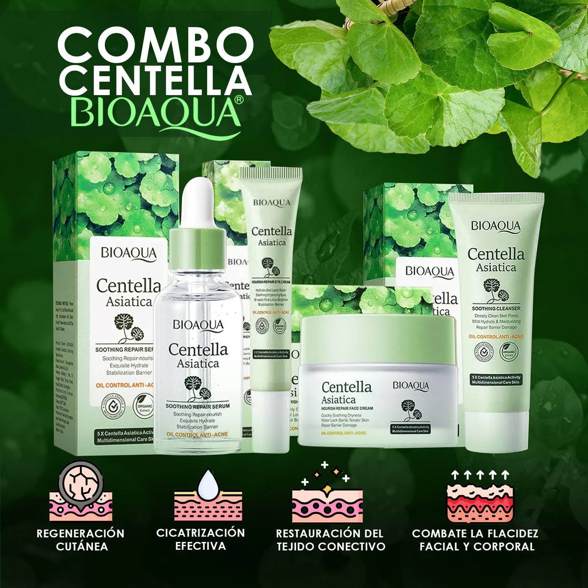 Kit de centella asiatica calmante y reparadora - BIOAQUA