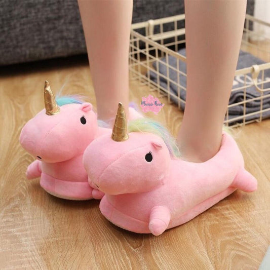 Pantuflas Unicornio Rosado