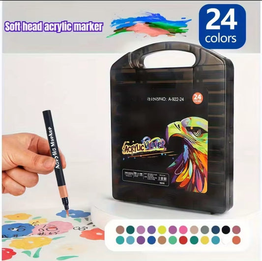 Marcadores acrilicos punta delgada o tipo pincel
