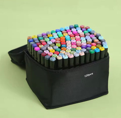 Set de 120 marcadores doble punta