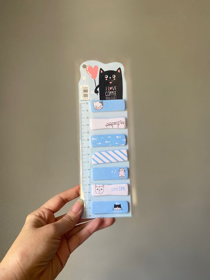 Notas adhesivas con reglita✨