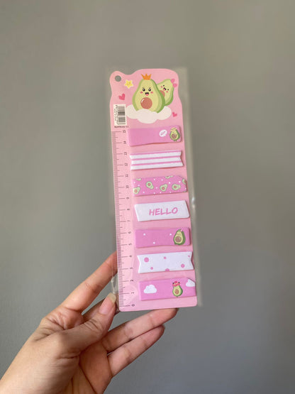 Notas adhesivas con reglita✨