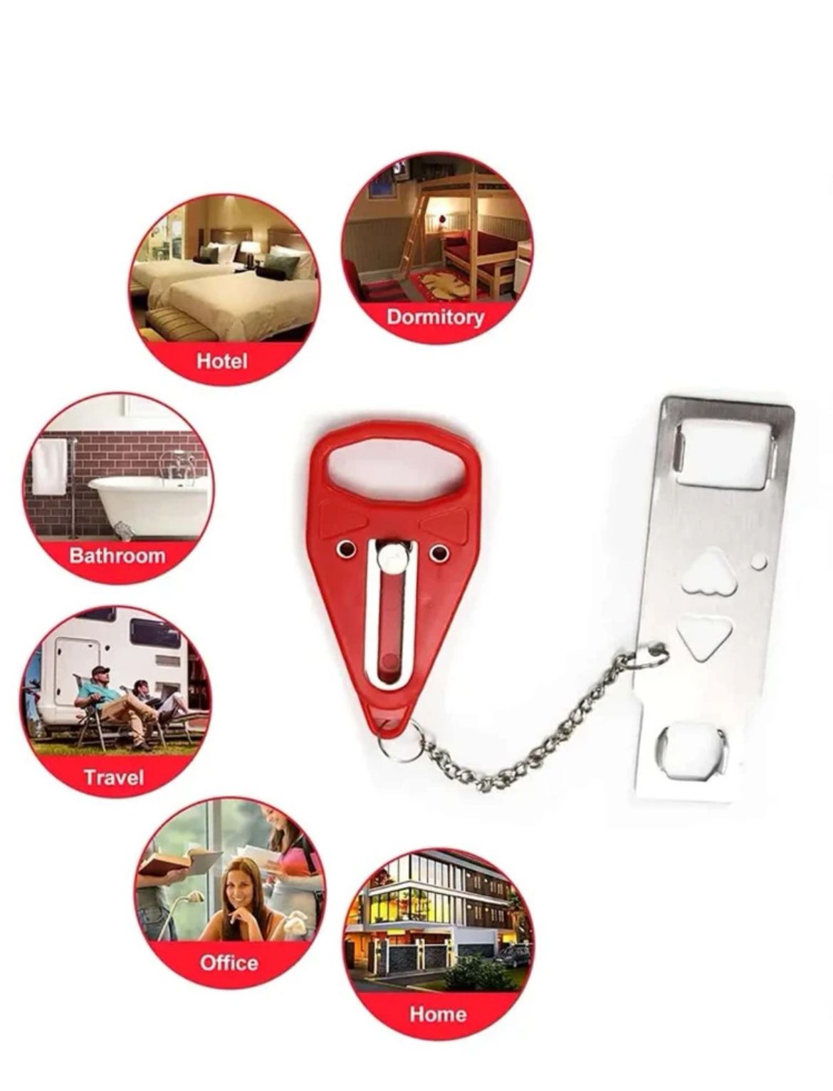 Cerradura para puerta portátil