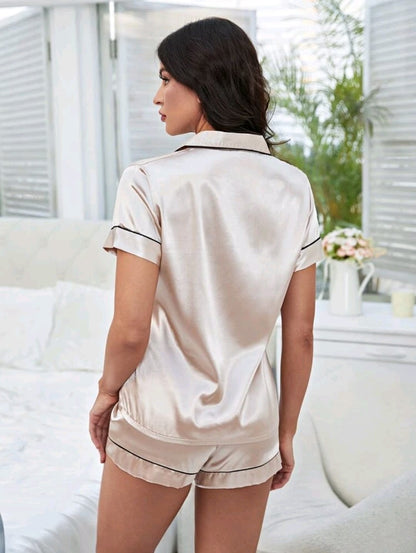 Pijama corta satin