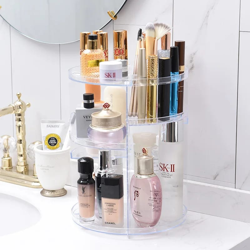 Organizador de cosmeticos acrilico redondo