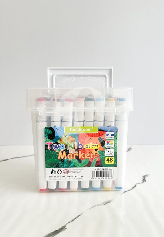 Set de 48 marcadores doble punta
