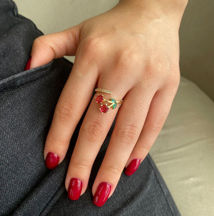 Anillos dorados graduables 🍒