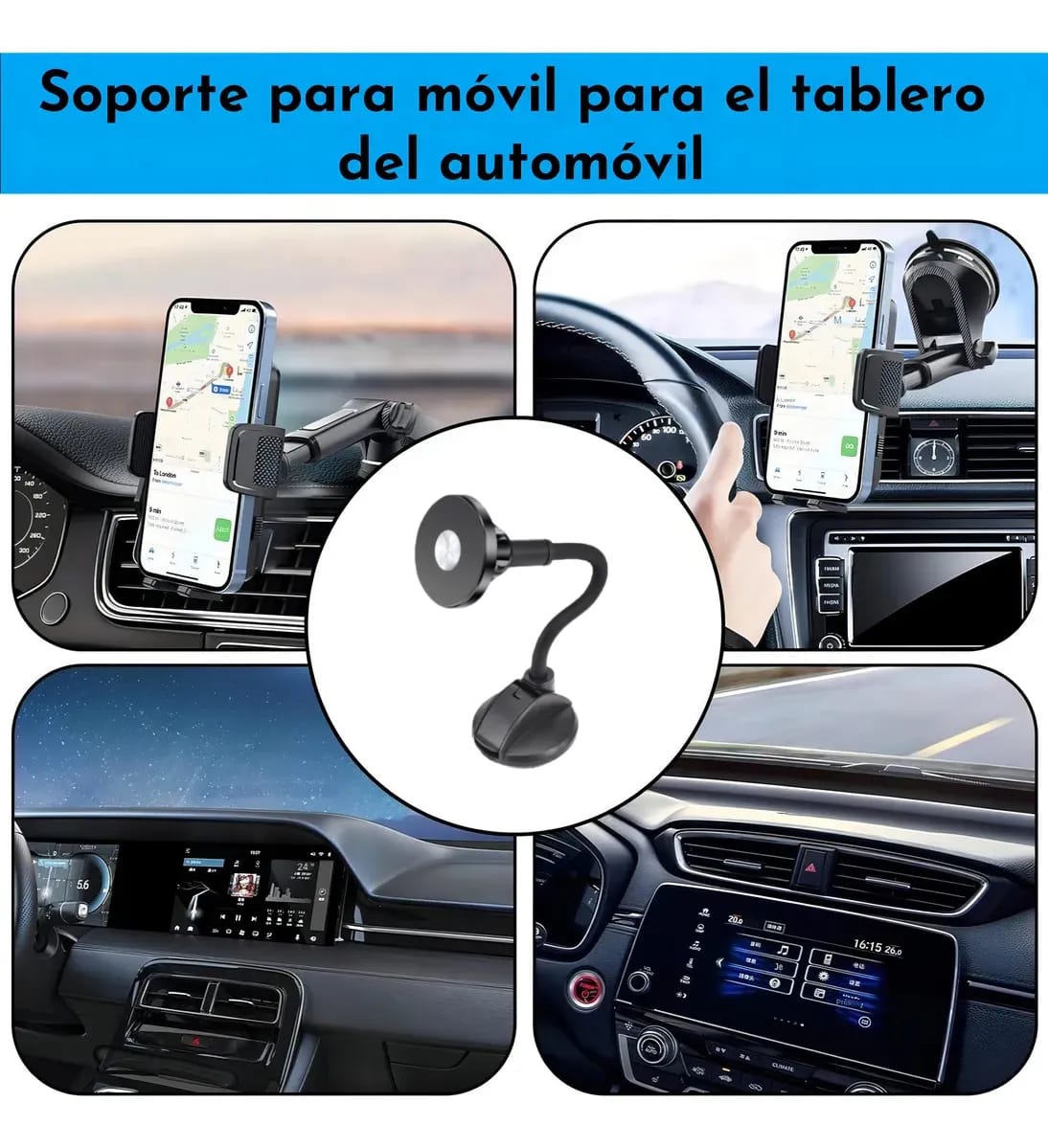 Soporte magnetico para telefono