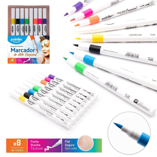 Marcadores para arte corporal, POINTER 🖌️