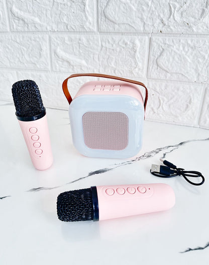 Mini parlante Karaoke con 2 Microfonos