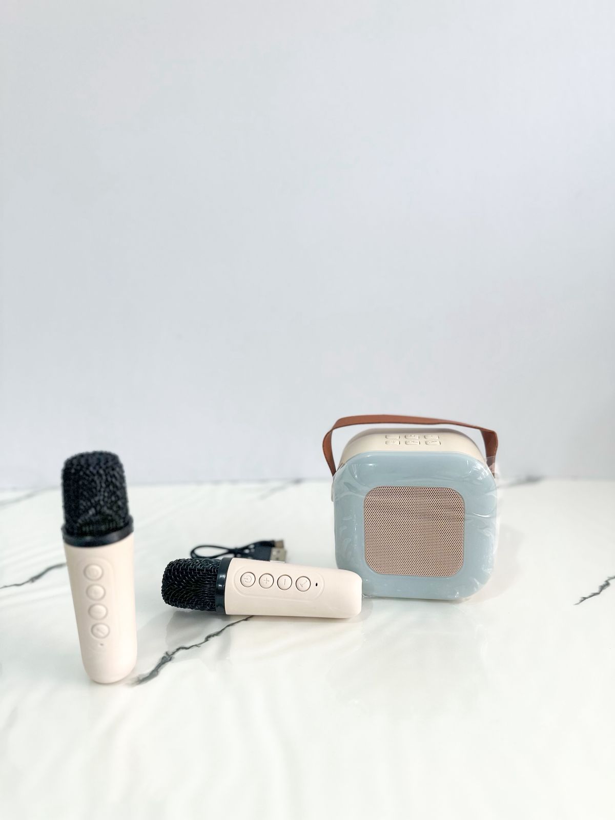 Mini parlante Karaoke con 2 Microfonos
