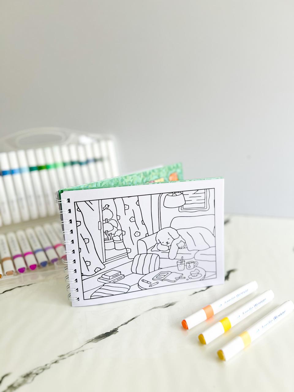 libro para colorear Ositos con pasta dura