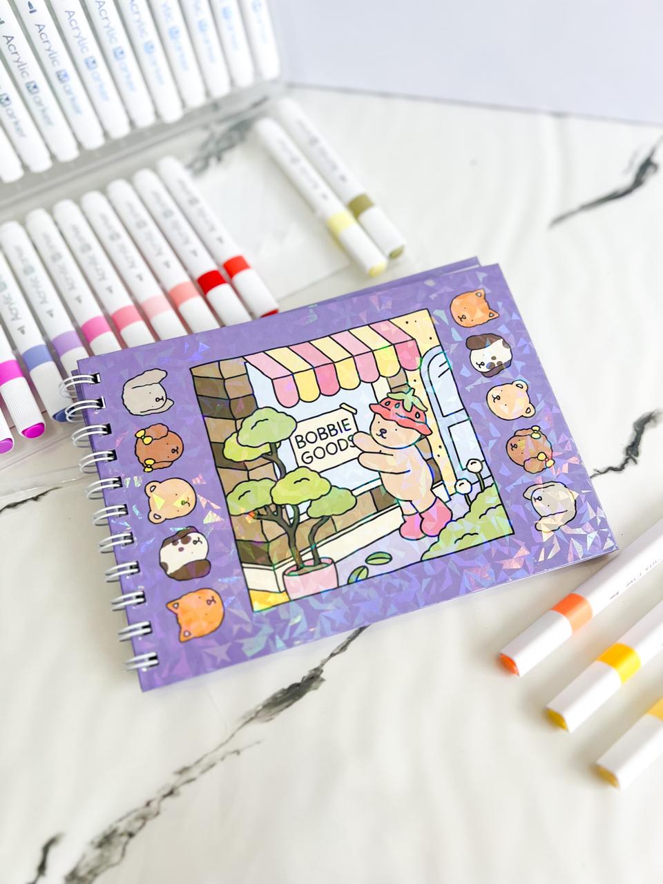 libro para colorear Ositos con pasta dura