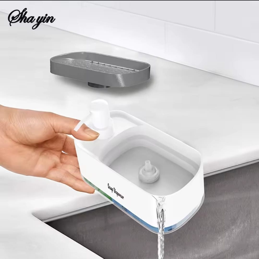 Dispensador de jabon con 2 compartimentos