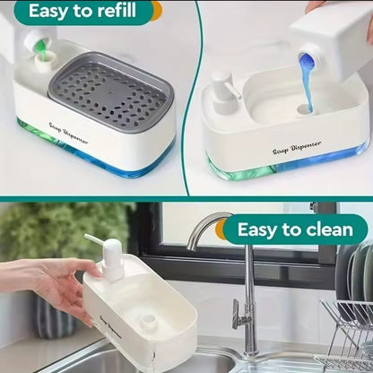 Dispensador de jabon con 2 compartimentos