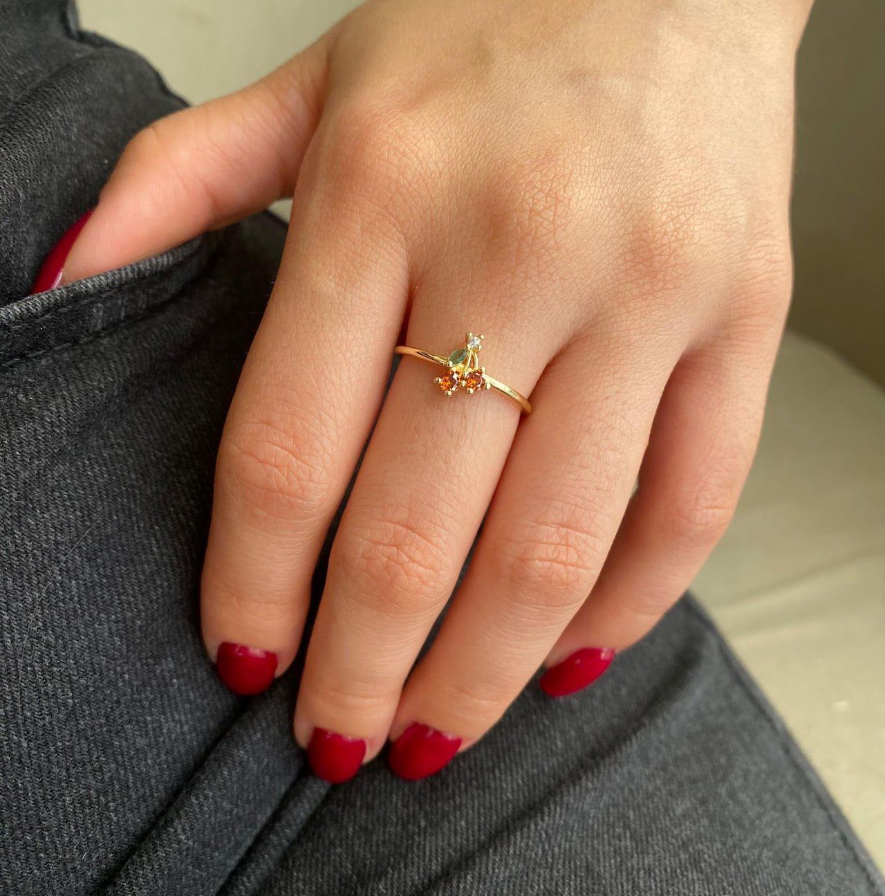 Anillos dorados graduables 🍒
