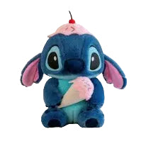 Peluche Stitch sentado con cono y helado