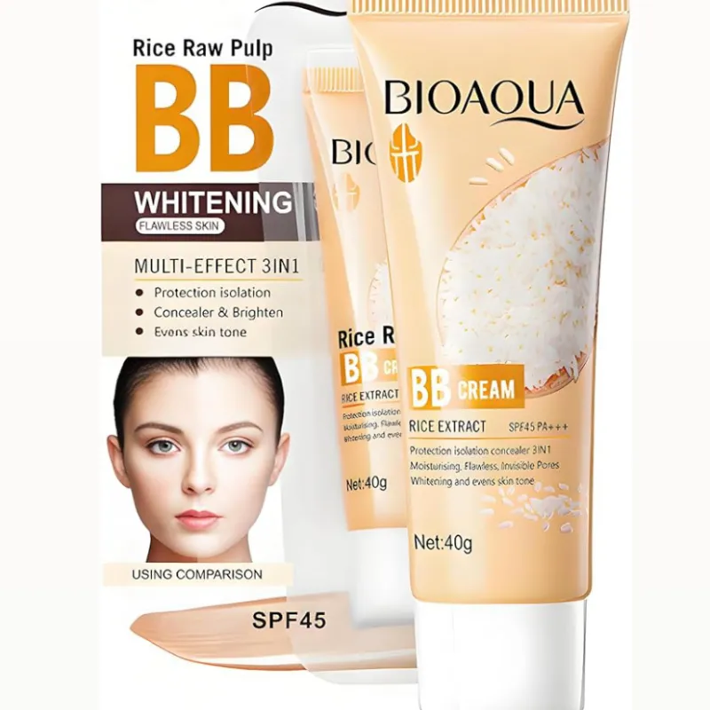 Protector solar con BB Cream - BIOAQUA Antiarrugas SPF 45+