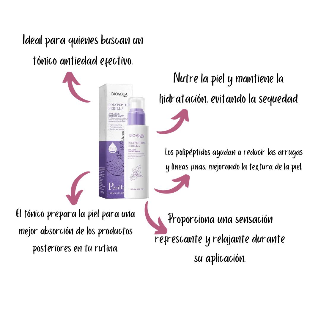 Tonico crema facial hidratante con polipeptidos y extracto de perilla - BIOAQUA